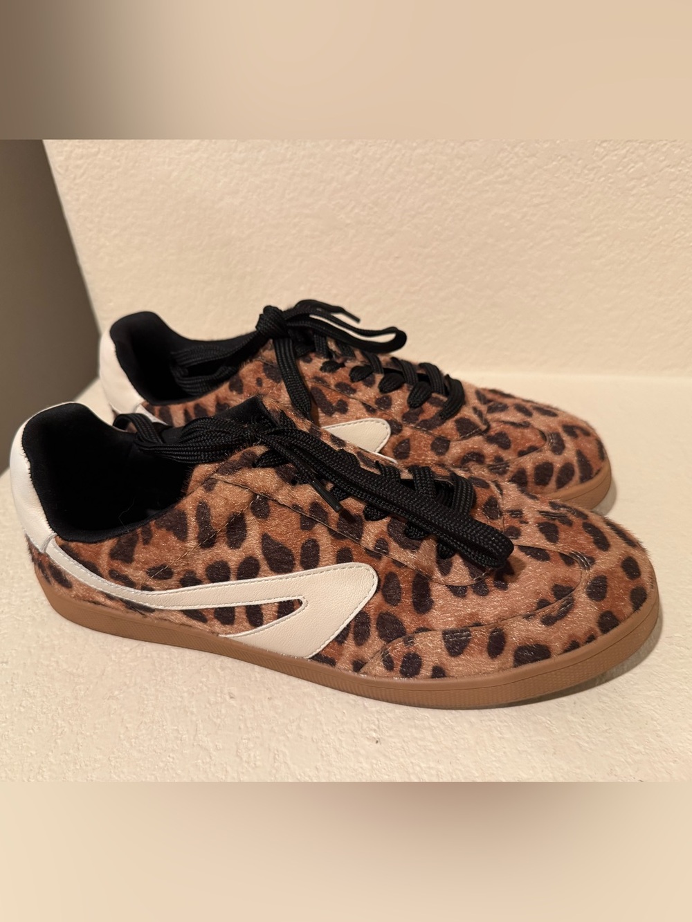 DV by Dolce Vita Leopard-Print Sneakers in Brown and Black
